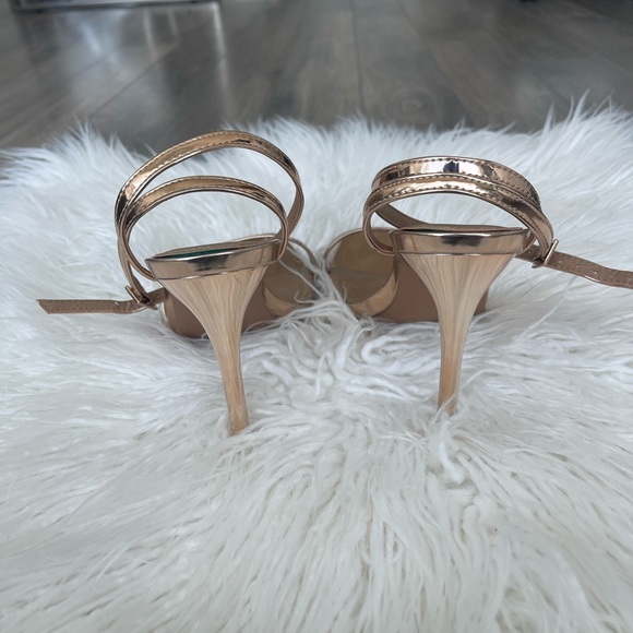 Asos bronze/gold strappy heels - Picture 3 of 5